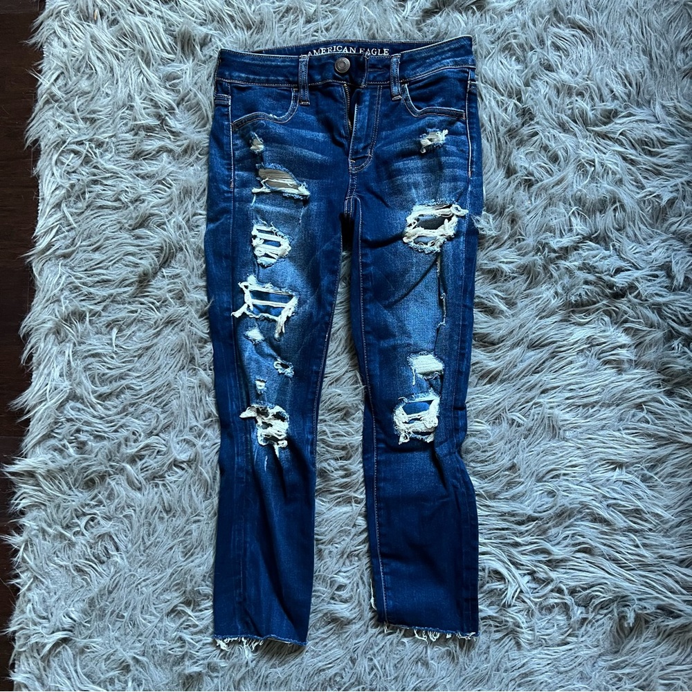 American eagle cropped skinny jeggings
